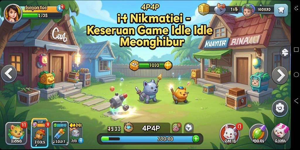 Tangkapan layar <strong>4P4P</strong> menampilkan gameplay Idle yang menarik dan seru.
