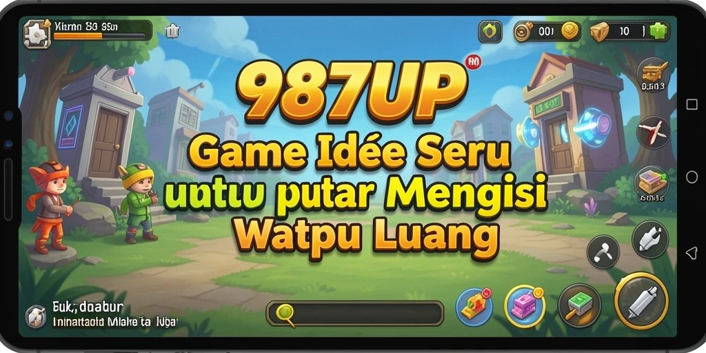 Gameplay seru dan santai di 987UP yang menunjukkan karakter dan misi.