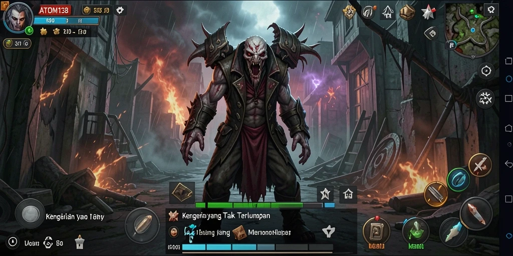 Screenshot utama ATOM138 menunjukkan ketegangan mencekam dalam gameplay Horror.