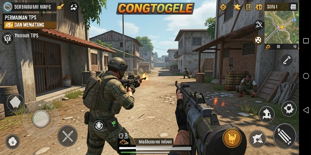 Gameplay CONGTOGEL yang mendebarkan dengan aksi TPS yang intens.