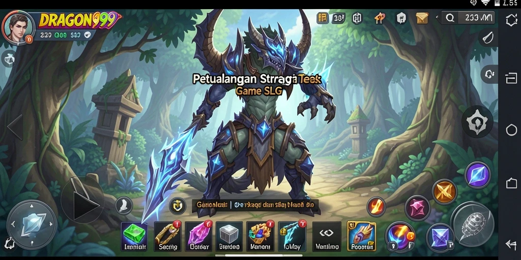 Screenshot utama dari gameplay SLG yang memukau di DRAGON99.