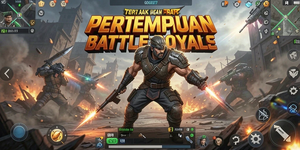 Tampilan seru dari gameplay GOGO77 saat pertempuran Battle Royale berlangsung.