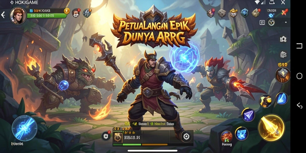 Screenshot gameplay ARPG HOKIGAME yang menampilkan aksi seru.