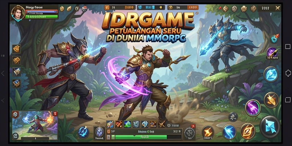 Tampilan gameplay <strong>IDRGAME</strong> yang seru dan menegangkan dalam pertempuran MMORPG.