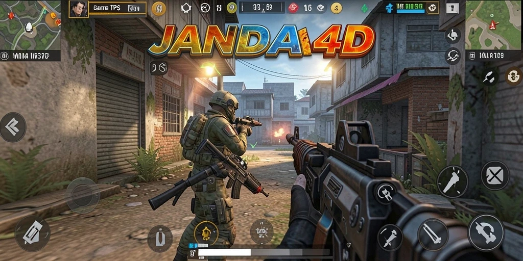 Tampilan gameplay menarik dalam pertempuran TPS.