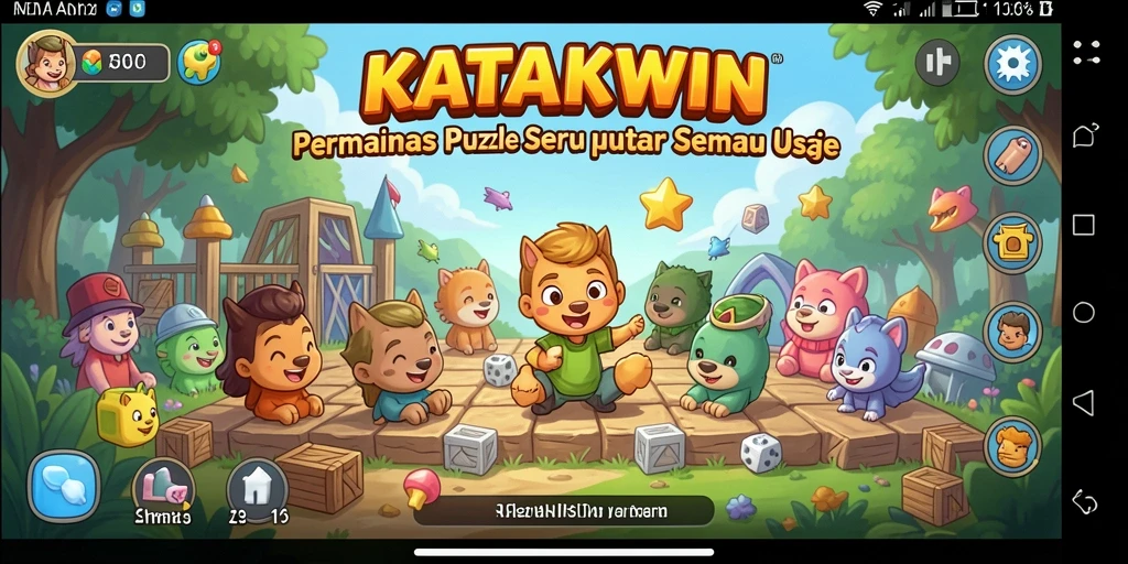 Screenshot gameplay KATAKWIN menampilkan tantangan teka-teki yang menarik.