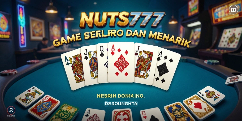 Tampilan gameplay seru dalam NUTS777, penuh aksi Domino.