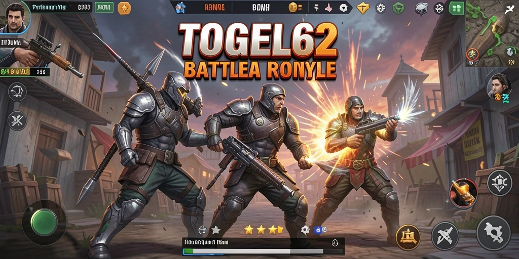 Screenshot gameplay TOGEL62 menunjukkan aksi pertempuran yang intens.